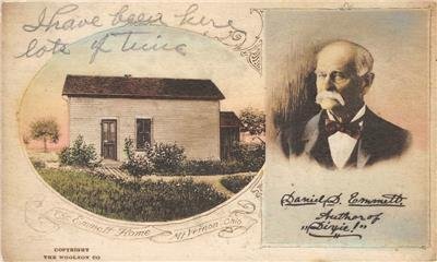 The Emmett Home, Mt. Vernon, Ohio ca 1920s Hand-Colored Vintage Postcard 