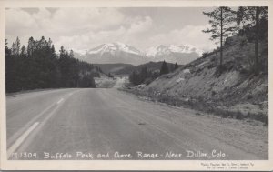 RPPC Postcard Buffalo Peak and Gore Range Near Dillon  Colorado CO