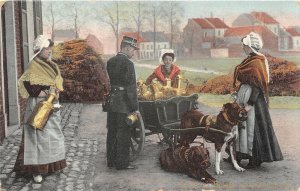 Lot 49 belgian milk sellers belgium  attelage a chien  costume dog carriage