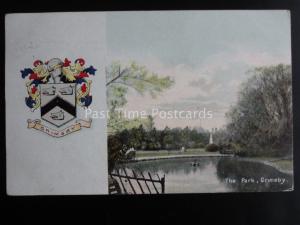 Lincolnshire GRIMSBY The Park & Heraldic Coat of Arms c1907 by W.H.S. & S.