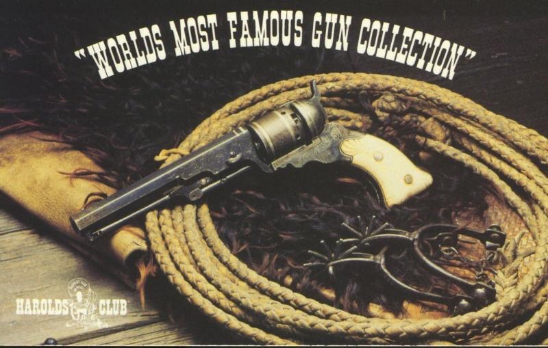 Harolds Club Gun Collection 1835 Texas Paterson Revolver Samuel Colt Postcard D1