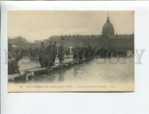 3172189 FRANCE PARIS flooding 1910 bridge construction Vintage