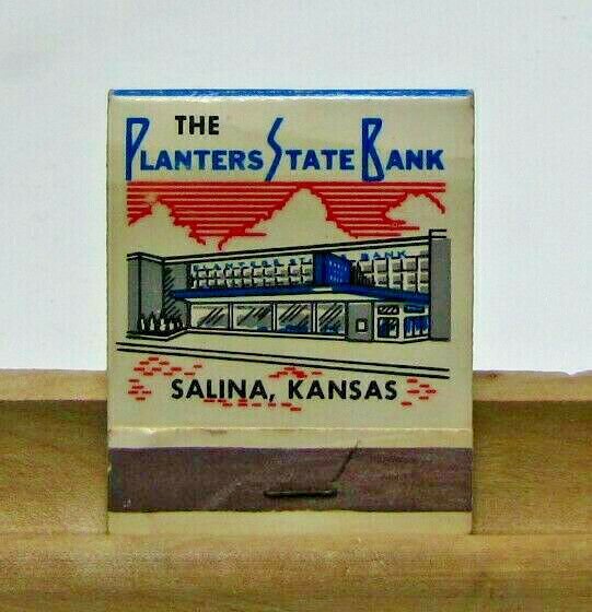 The Planters State Bank Salina Kansas Vintage Matchbook Cover 