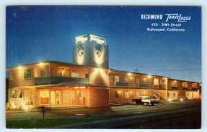 RICHMOND, CA California ~ Richmond TRAVELODGE  c1950s Car Roadside Postcard