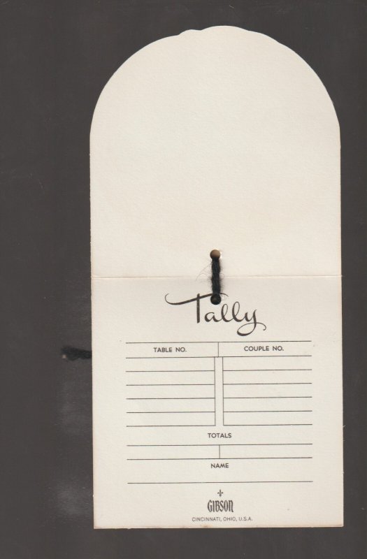 Vintage HALLOWEEN c1940 BRIDGE TALLY JOL Jack O'Lantern GIBSON EX CARPENTIER