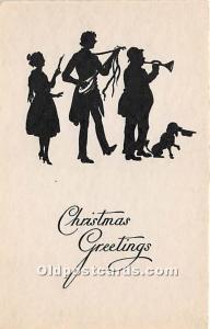 Christmas Greetings Sihlouette Unused 