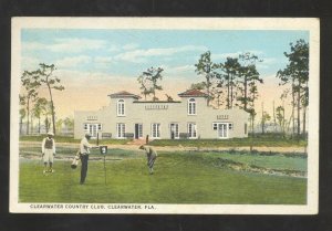 CLEARWATER FLORIDA COUNTRY CLUB GOLF COURSE PUTTING GREEN VINTAGE POSTCARD