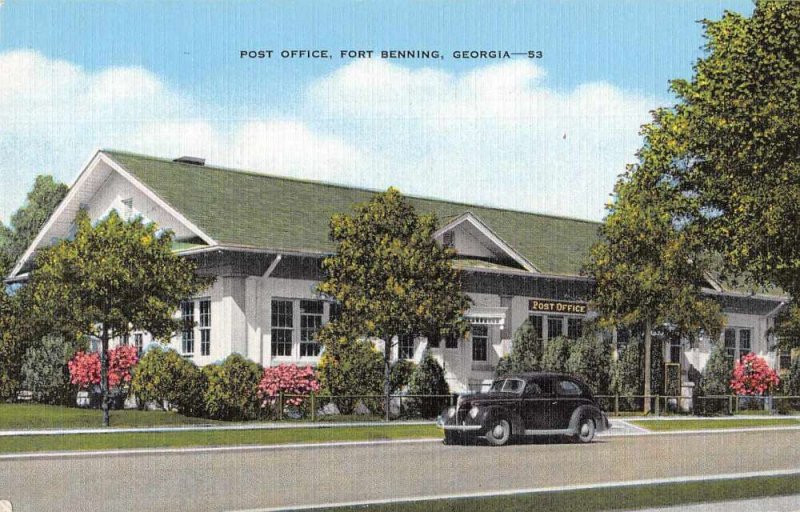 Fort Benning Georgia Post Office Vintage Postcard JJ649821