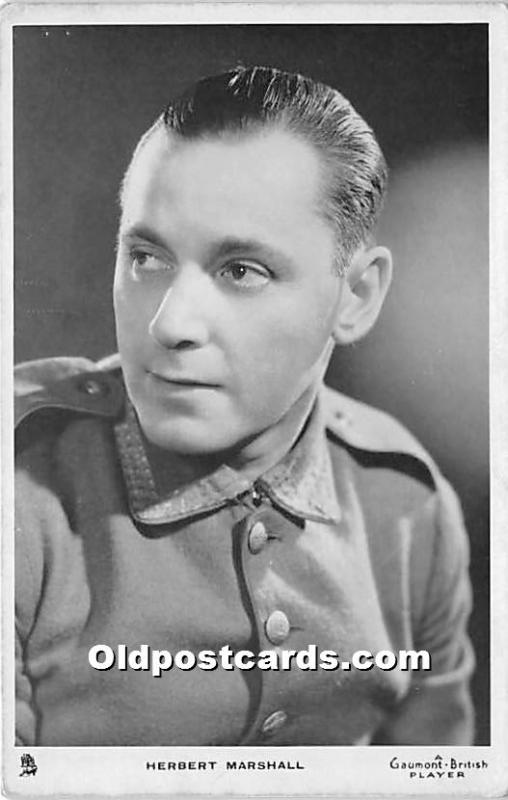 Herbert Marshall Theater Actor / Actress Unused 