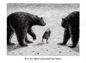 Basil Assaulted by Bears by Edward Gorey Gashlycrumb Tini...