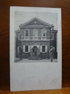Vintage Union Hall Post Card - Carpenters Union 
