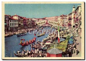 Modern Postcard Venice Grand Canal In Festa Una Festa Del Popolo caratteristi...