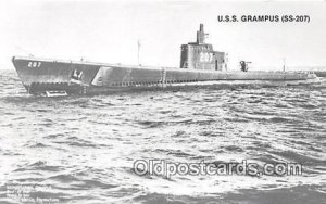 USS Grampus SS207 Lost WWII Unused 