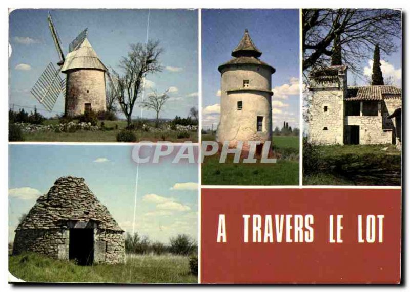 Postcard Travers Old Mill Lot Cieurac Pigeonnier takeoff Lantemeau Lalbenque ...