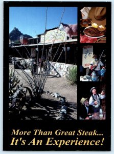 SCOTTSDALE, AZ ~ Roadside PINNACLE PEAK PATIO Western Steakhouse 5x7 Postcard