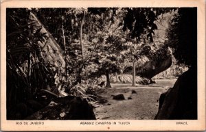Brazil Rio de Janeiro Agassiz Caverns In Tijuca Vintage Postcard C006