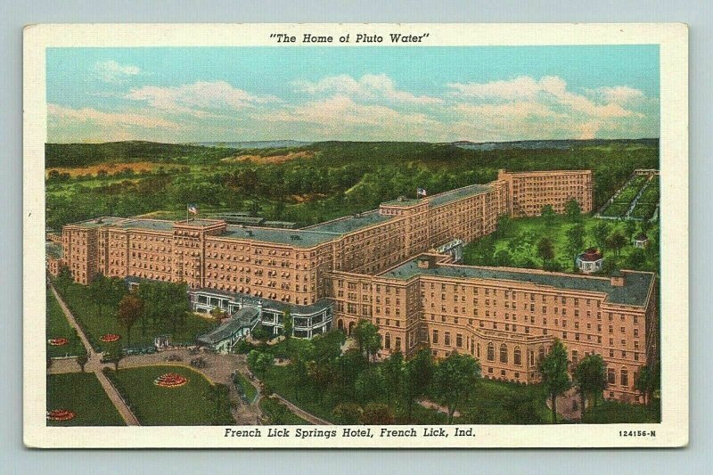 Pluto Water French Lick Springs Hotel Resort Aerial View Ind Indiana Postcard