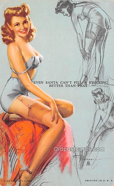 1945 Mutoscope Artist Pin Up Girl, Non Postcard Backing Unused 