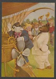 POST CARD ROOSEVELT BEARS ILLUSTRATED IN 1907 BEARS ALOFT SEE INFO