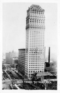 Book Tower Real Photo - Detroit, Michigan MI