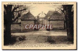 Old Postcard Burgundy Historical and Monumental Chateu the entry grid Pierrec...