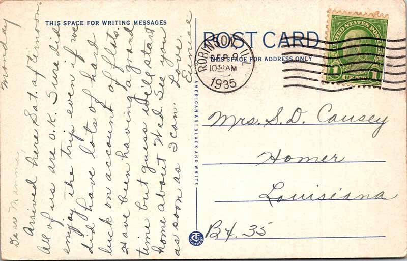 Postcard BUILDING SCENE Robinson Illinois IL AM5746