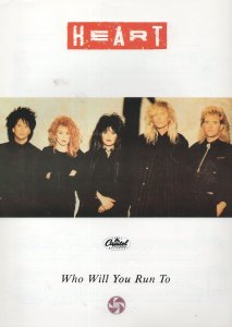 Heart Who Will You Run To V Rare USA XL Sheet Music