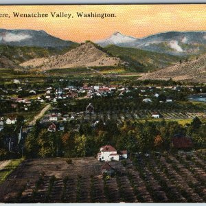 c1909 Cashmere, Wenatchee Valley, Wash. Town Birds Eye JL Robbins C.T Teich A201