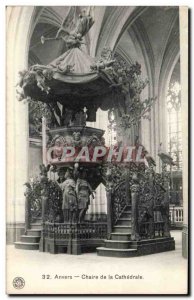 Old Postcard Belgium Antwerp Chair of the cathedral