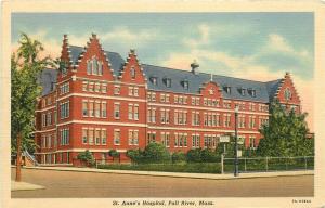 MA, Fall River, Massachusetts, Saint Anne's Hospital, Curteich No. 7A-H3844