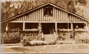 Choate BC Choate Lodge Cariboo Highway Fraser Canyon RPPC Postcard E77 *as is