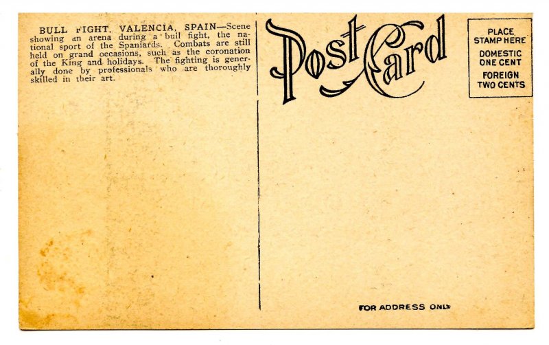 Spain - Valencia. Bull Fight