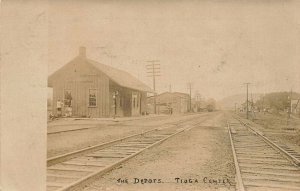 Tioga Center NY N.Y.C. The Depots Railroad Depot Train Station RPPC