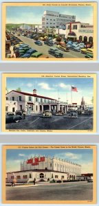 3 Postcards TIJUANA, Mexico ~ Custom House AVENIDA REVOLUCION Jai Alai Palace