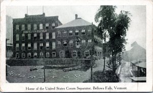 Postcard VT Bellows Falls - Home of the United States Cream Seprator