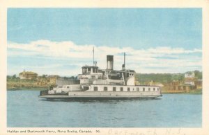 Nova Scotia Canada Halifax & Dartmouth Ferry White Border Postcard