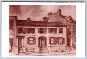 The Third Post Office, George Street, York Ontario Canada, Sepia Art Postcard