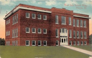 H79/ Herrin Illinois Postcard c1910 West Side School Building  91