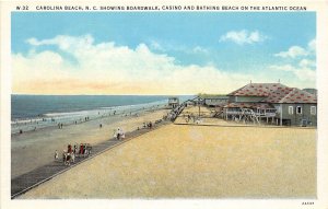 G74/ Carolina Beach North Carolina Postcard c1910 Boardwalk Casino Beach