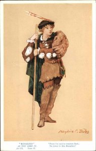 Marjorie Bales Shakespeare As You Like It Theatre Costume Vintage Postcard