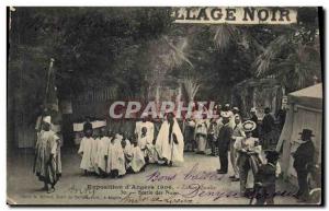 Old Postcard Negro Male black Exhibition & # 1906 39Angers blacks out