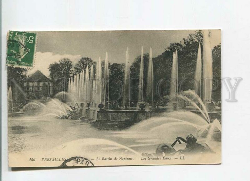 482645 1912 year FRANCE Versailles Neptune Basin Vintage RPPC