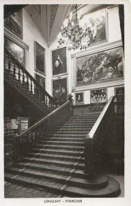 Wiltshire Postcard - Longleat - Staircase - Real Photograph  - Ref ZZ5262