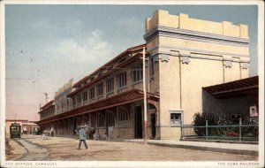 Vintage Detroit Publishing Camaguey CUBA Railroad Railroad Train Station