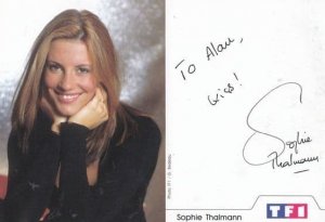 Sophie Thalmann French Beauty Queen Miss France Hand Signed Photo