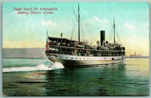 SS Indianapolis Passenger Steamer Tacoma Washington WA 1909 DB Postcard E13