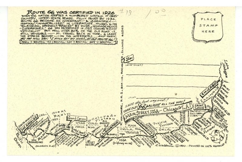 US Route 66 - Junction with US Route 83 at Shamrock, Texas