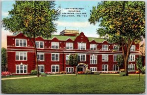 1946 Administration Building Stephen's College Columbia Missouri Posted Postcard