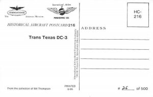 Airline Postcards       Trans Texas Airlines DC-3  