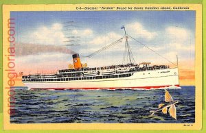 af7425 - USA - VINTAGE POSTCARD Postcards - 1940 - SHIP AVALON Navi-